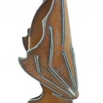 Wall Metal Bat Hanging  with Closed Wings Sculpture - Image 3